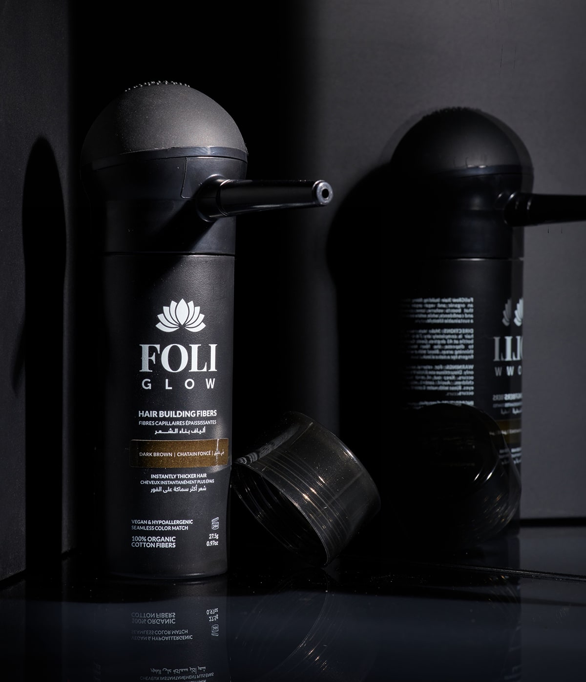 Foliglow hair building fiber cotton technology hair thick fuller