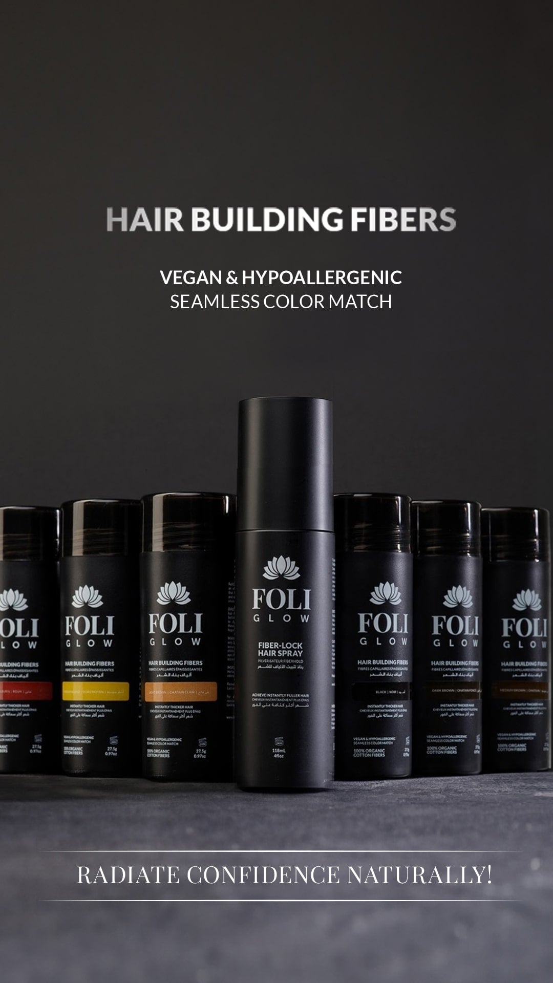 Foliglow hair building fiber fiber technology cotton powder 